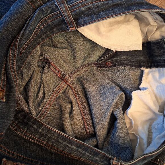 Faded Glory Stretch Flare Blue Jeans Plus Size 16 Dark Wash Denim Below Waist - Picture 13 of 13